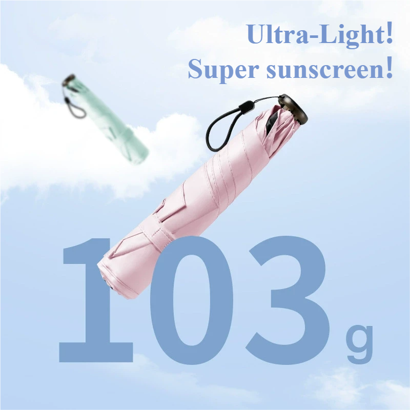 Travel Umbrella Compact - مظلة ريش خفيفة الوزن للغاية سوداء