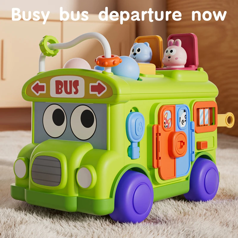 Travel Accessories With Baby - لعبة حافلة مونتيسوري التعليمية للأطفال، لعبة
