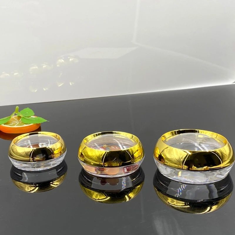 Travel Accessories Bottles - زجاجات كبسولات بغطاء ذهبي، علب أكريليك