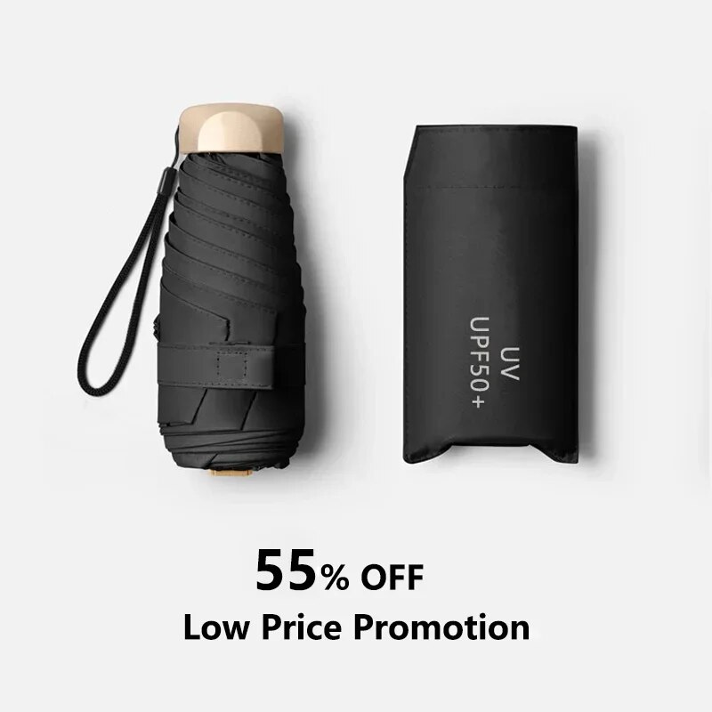 Travel Umbrella Compact - 1 قطعة 55% خصم مظلة شمسية