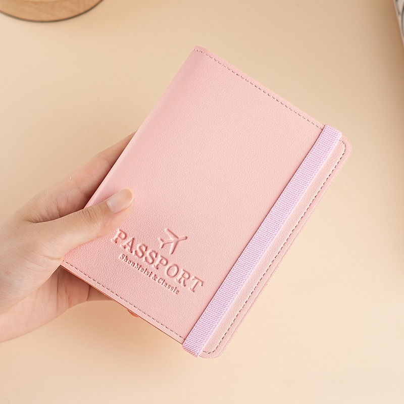 Travel Wallet Slim - غطاء جواز سفر من الجلد الصناعي،