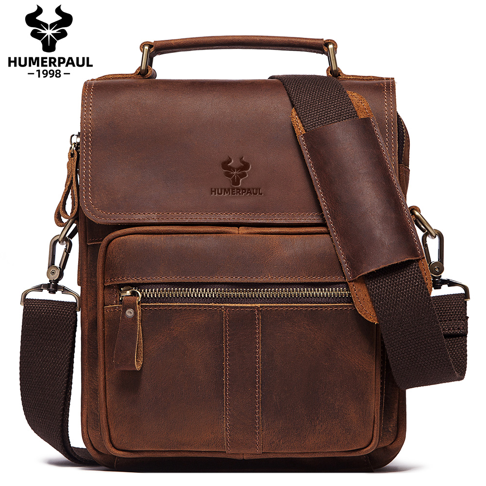 Travel Accessories Luxury - HUMERPAUL حقيبة كتف رجالية من الجلد