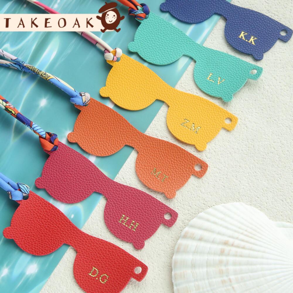Travel Accessories Hong Kong - بطاقة تعريف أمتعة جلدية مخصصة بالأحرف