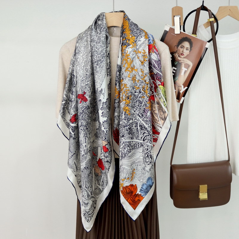 وشاح حريري فاخر بطول 110 سم، م - مراجعة Travel Accessories Luxury وسعره