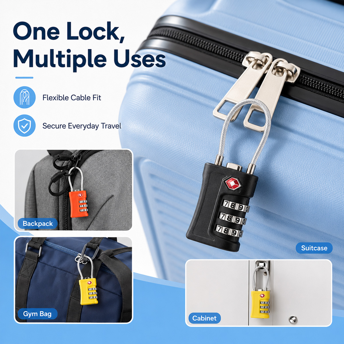 قفل أمتعة معتمد من TSA، قفل بك - مراجعة Travel Lock Tsa Approved وسعره