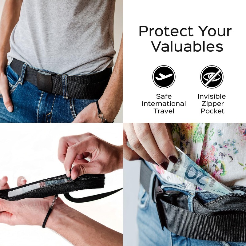 حزام أمان للسفر مع جيب مخفي وح - مراجعة Travel Wallet Slim وسعره