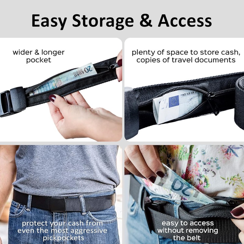 حزام أمان للسفر مع جيب مخفي وح - مراجعة Travel Wallet Slim وسعره