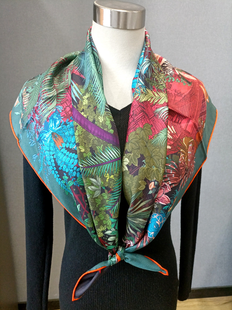 وشاح حريري 90 سم للنساء، منادي - مراجعة Travel Accessories Designer وسعره