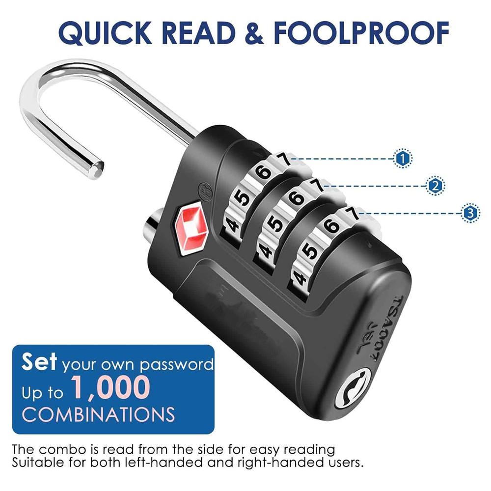 أقفال أمتعة معتمدة من TSA، قفل - مراجعة Travel Lock Tsa Approved وسعره