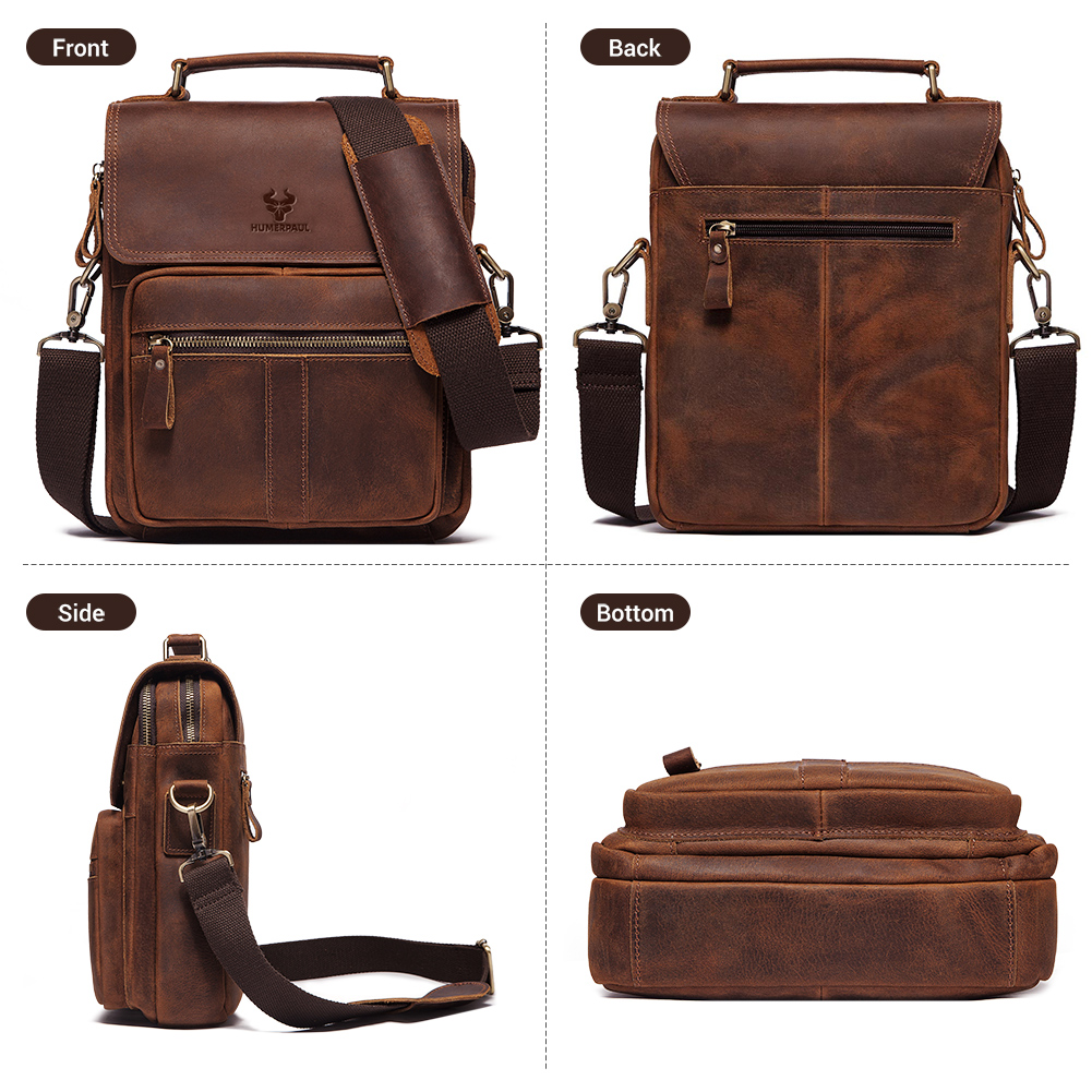 HUMERPAUL حقيبة كتف رجالية من  - مراجعة Travel Accessories Luxury وسعره