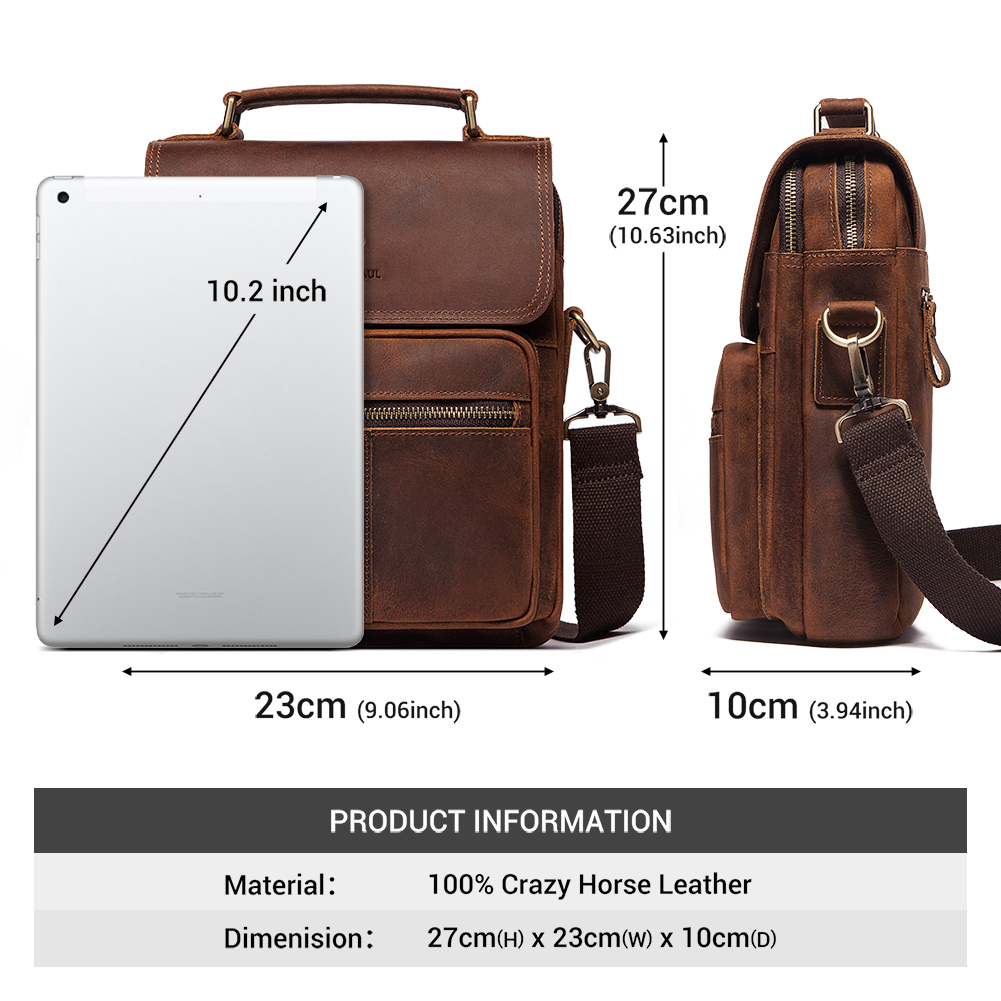 HUMERPAUL حقيبة كتف رجالية من  - مراجعة Travel Accessories Luxury وسعره