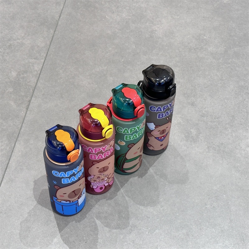 750 مللي لطيف الكرتون كابيبارا - مراجعة Travel Accessories Bottles وسعره
